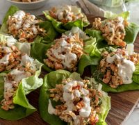 Buffalo kjúklinga salatvefjur