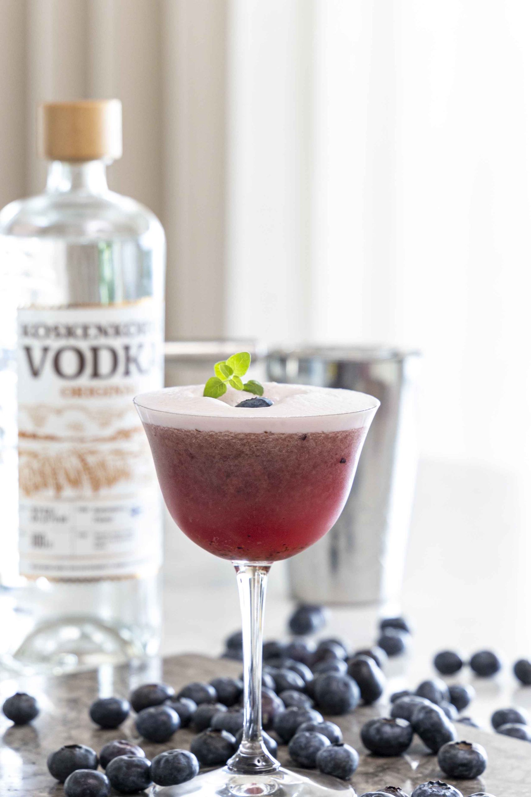 Bláberja vodka sour