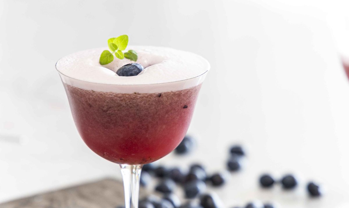Bláberja vodka sour
